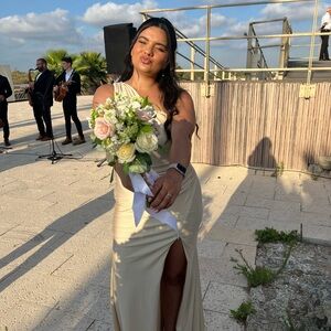 Champagne brides maid dress